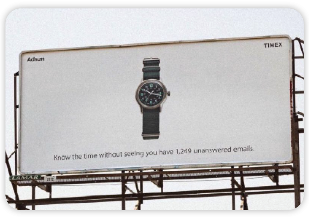 Timex billboard Ewanity Marketing
