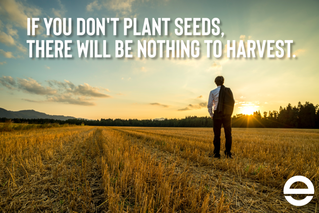 If You Don't Plant Seeds, There Will Be Nothing to Harvest