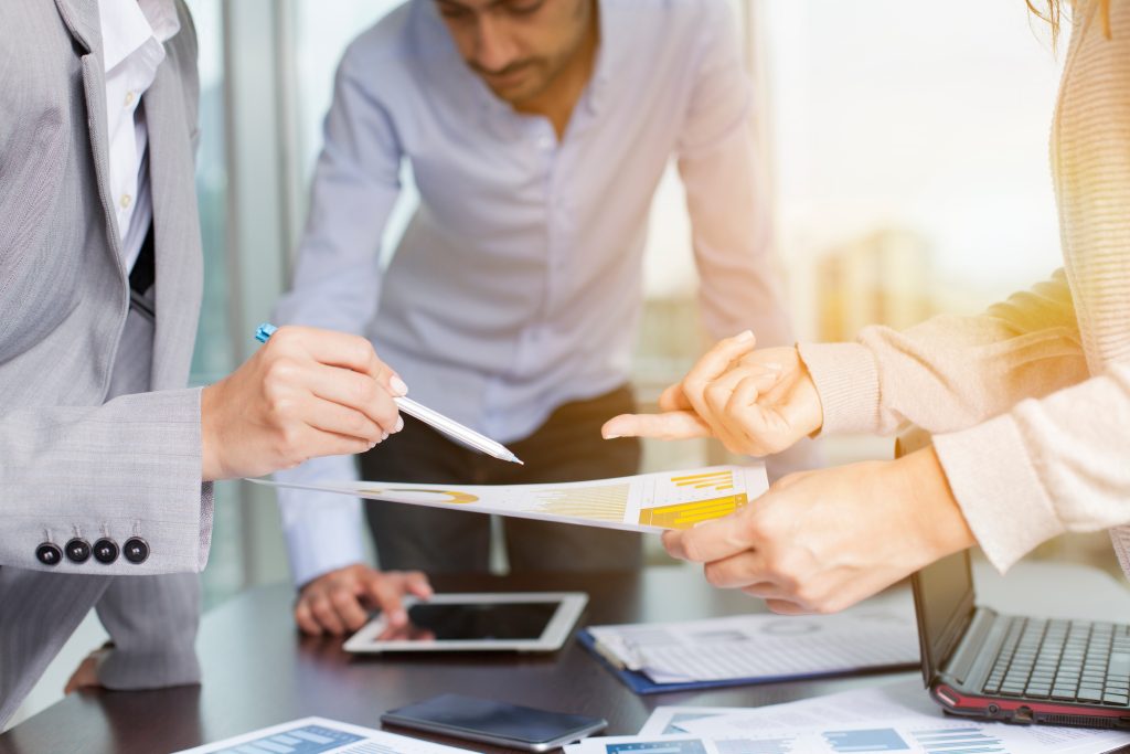 Team meting. Project plan brainstorming