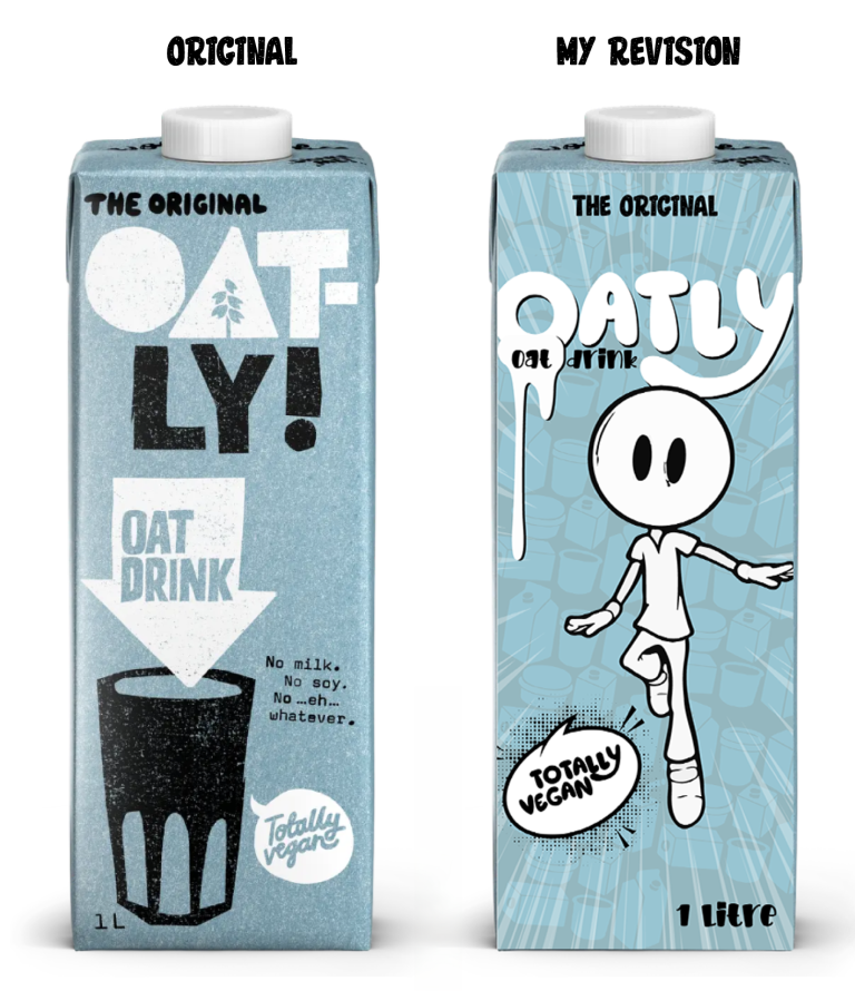 Oatly oat milk packaging brand redesign